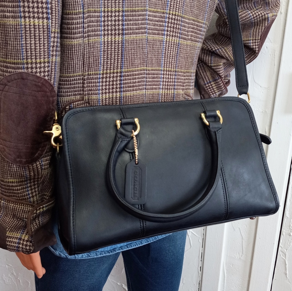 Coach Vintage Beaumont Satchel/Crossbody #9871, Navy Blue - Picture 2 of 16